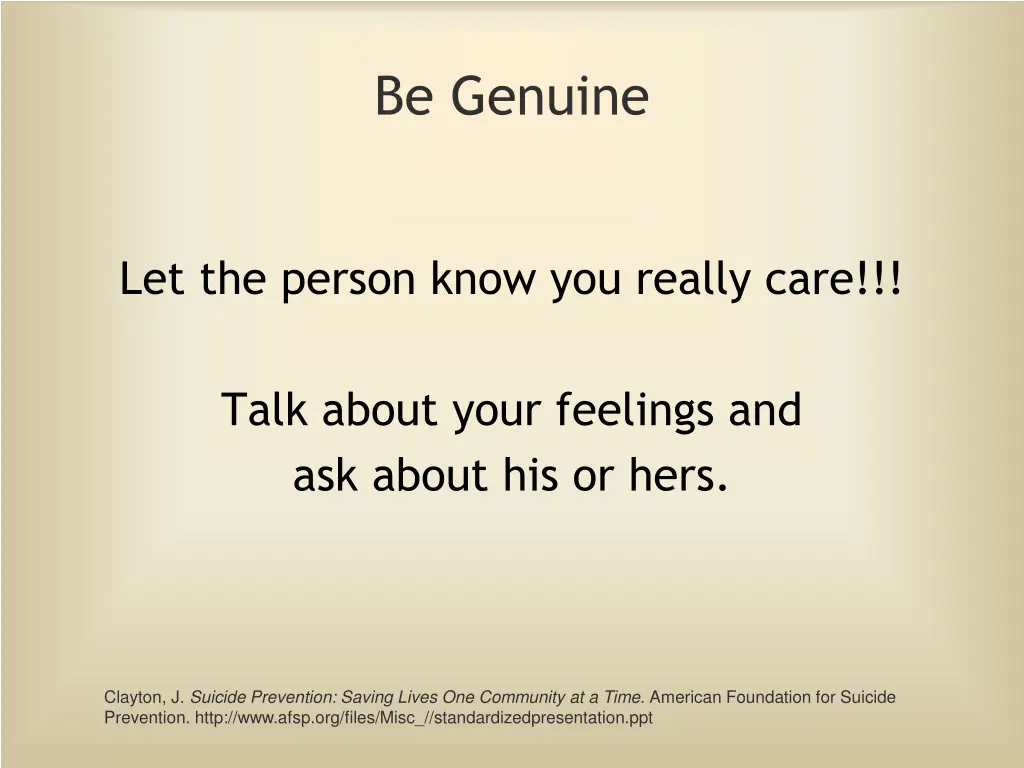 be genuine