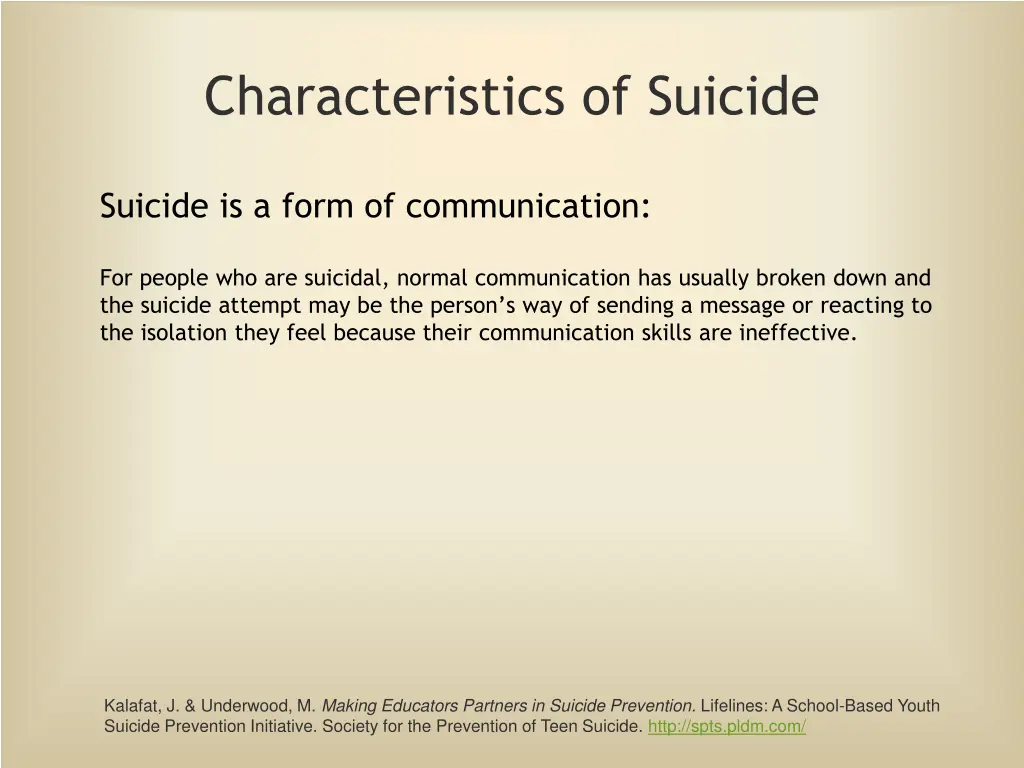 characteristics of suicide 3