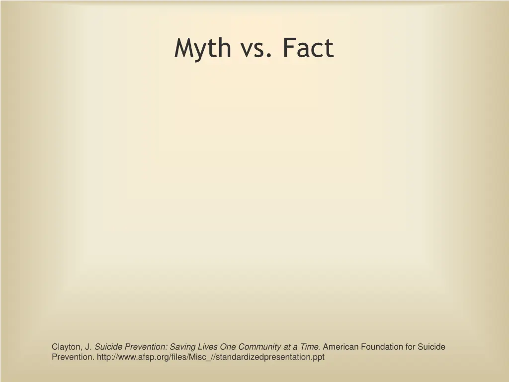 myth vs fact