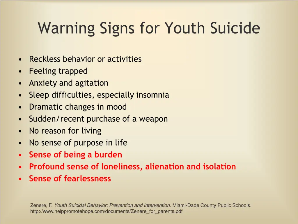 warning signs for youth suicide 1