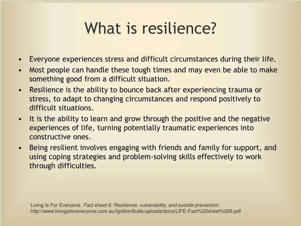 what is resilience