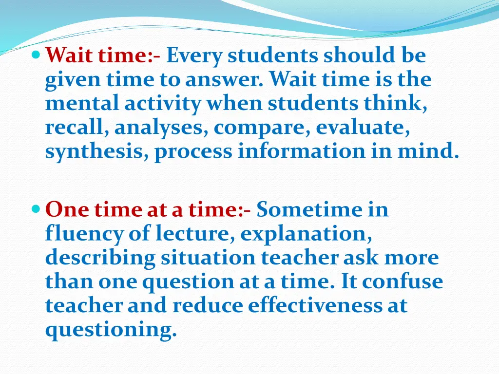 wait time every students should be given time