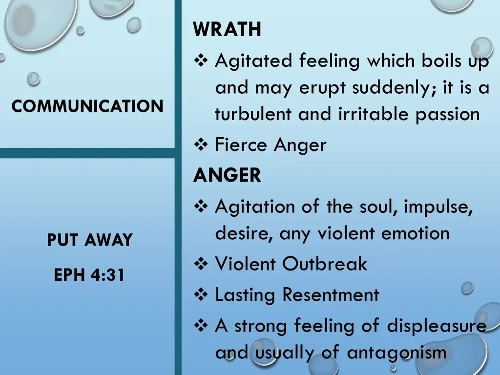 wrath agitated feeling which boils