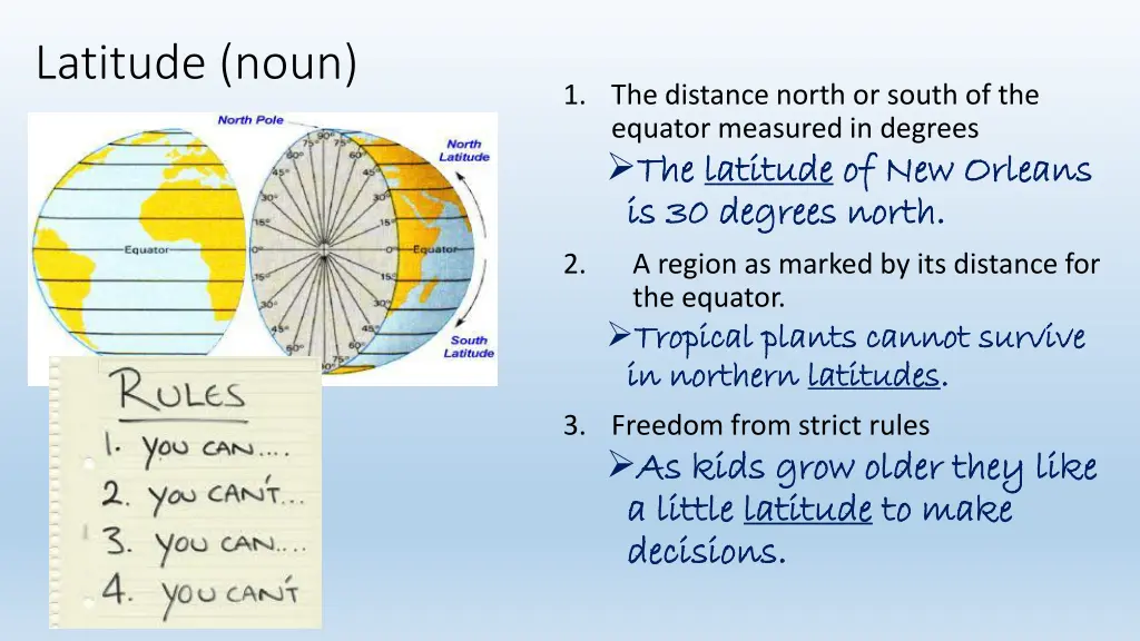 latitude noun