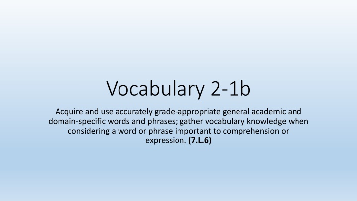 vocabulary 2 1b