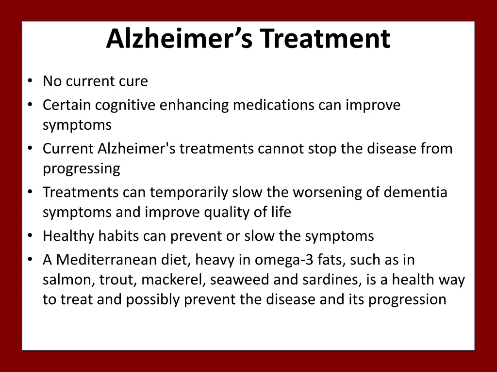 alzheimer s treatment