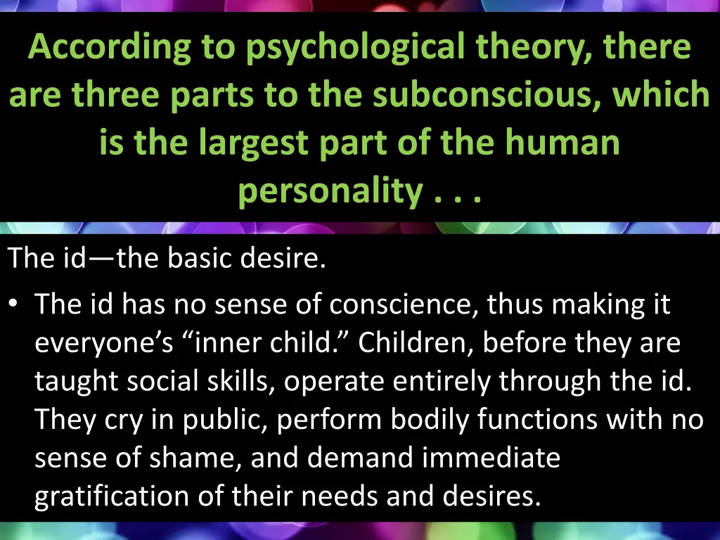 according to psychological theory there are three