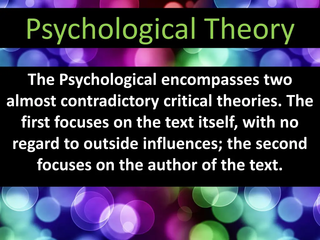 psychological theory 1