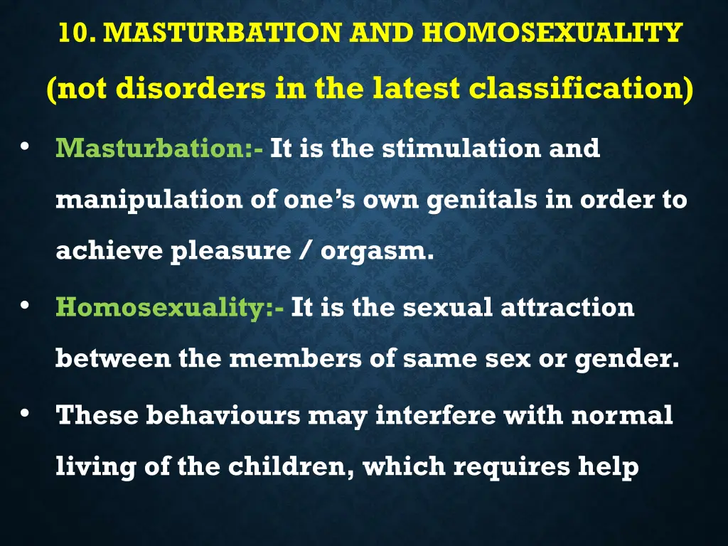 10 masturbation and homosexuality