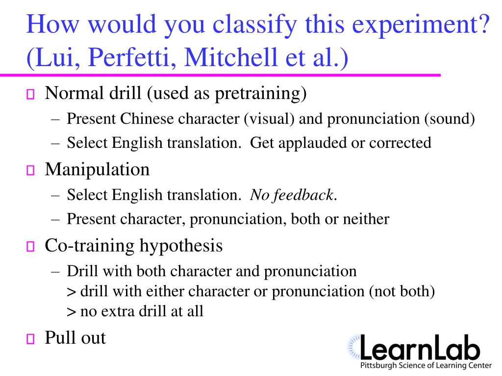 how would you classify this experiment