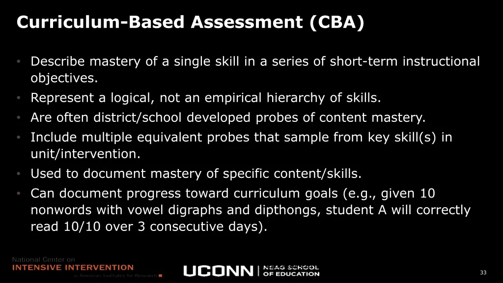 curriculum based assessment cba 1