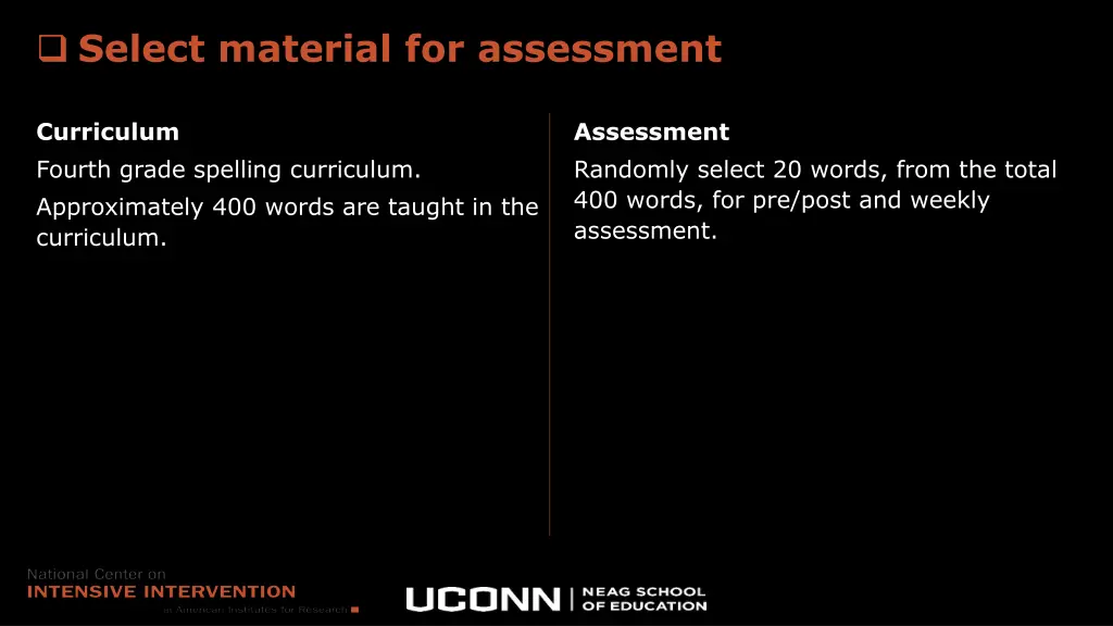 select material for assessment 1