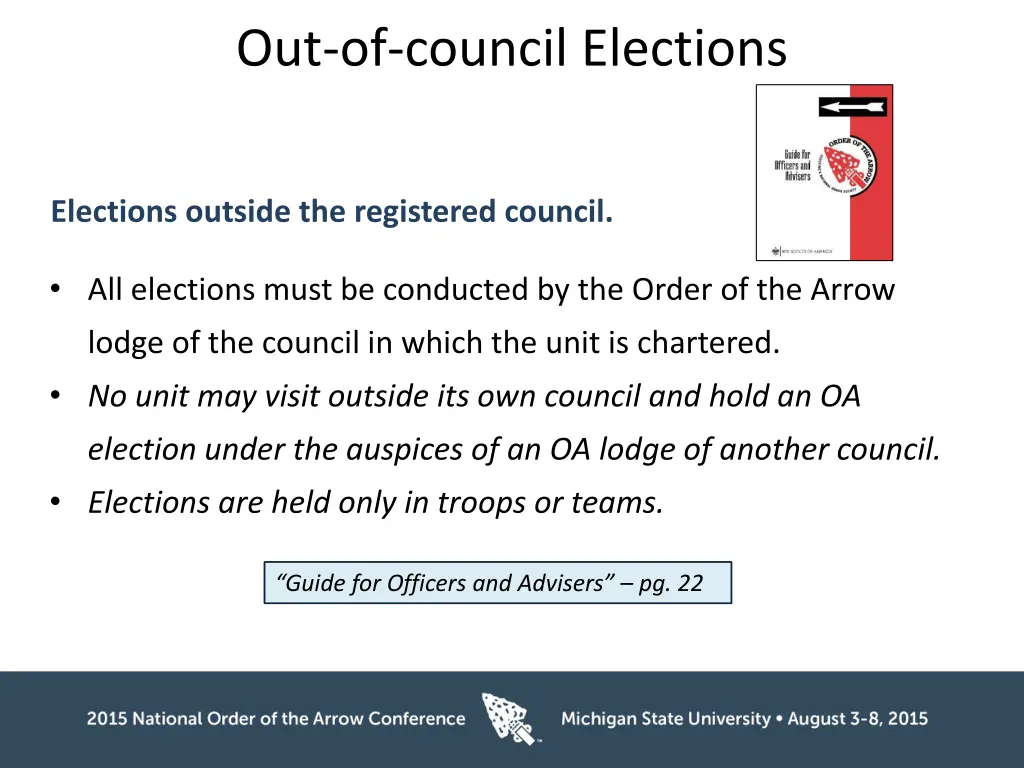 out of council elections