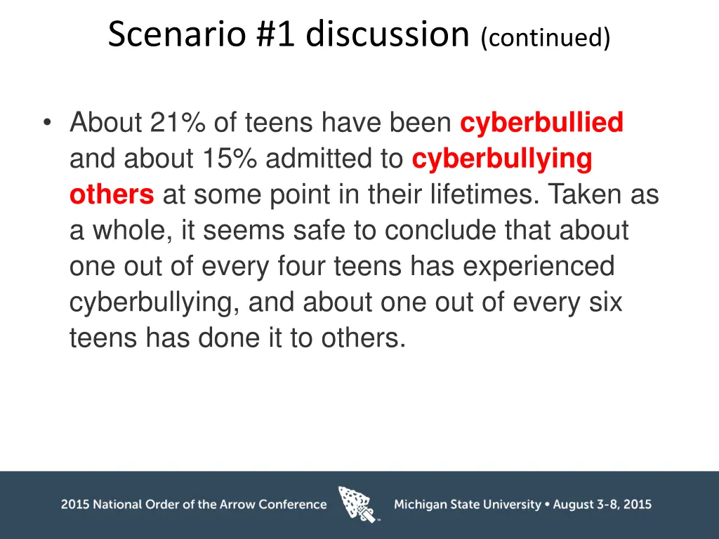 scenario 1 discussion continued