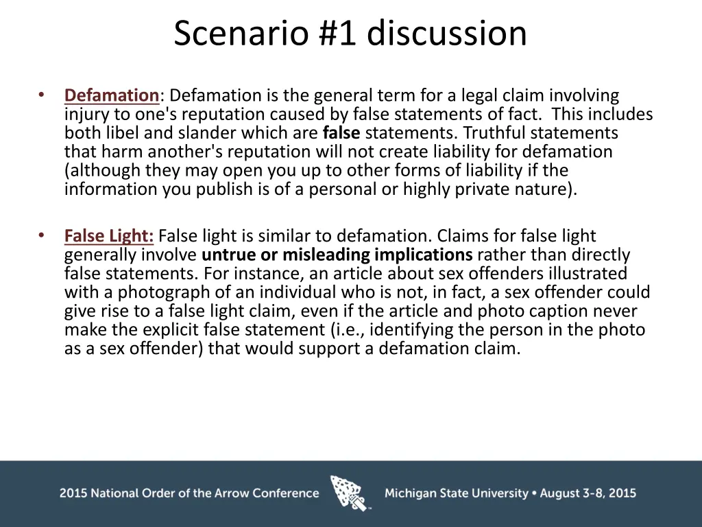 scenario 1 discussion