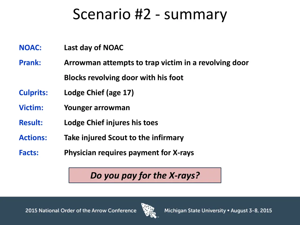 scenario 2 summary