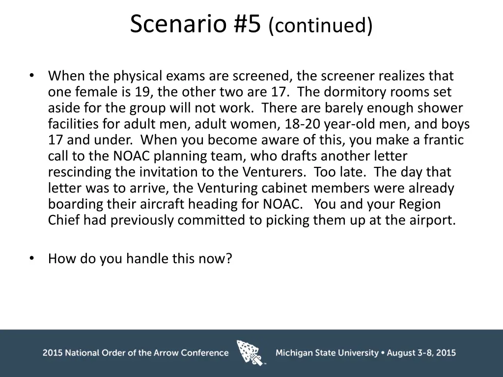 scenario 5 continued