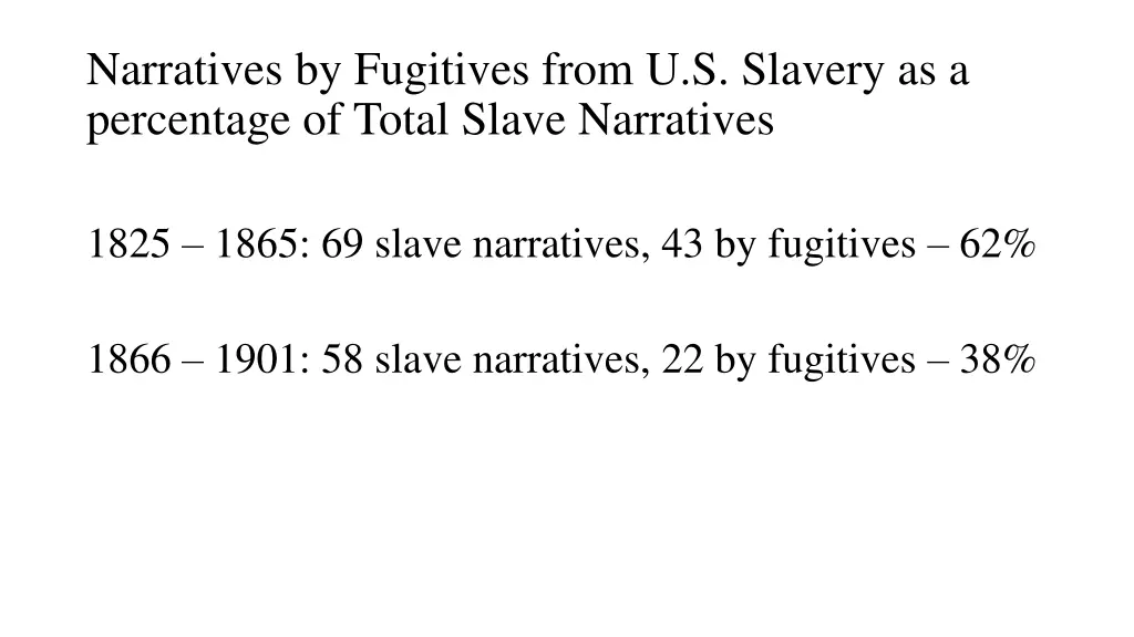 narratives by fugitives from u s slavery