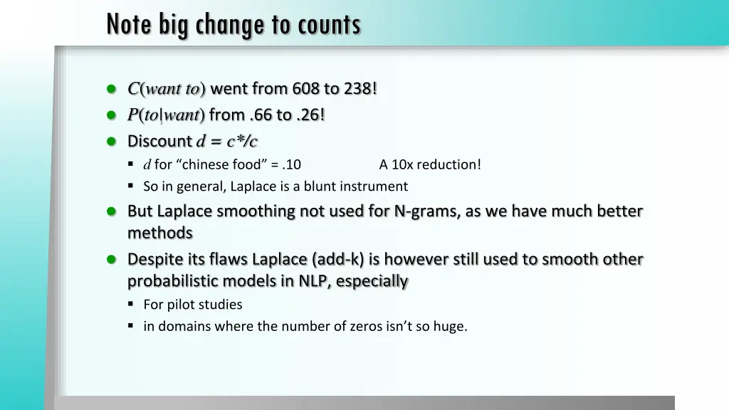 note big change to counts