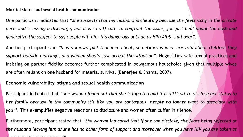 marital status and sexual health communication