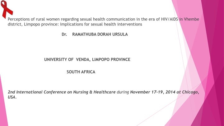 perceptions of rural women regarding sexual