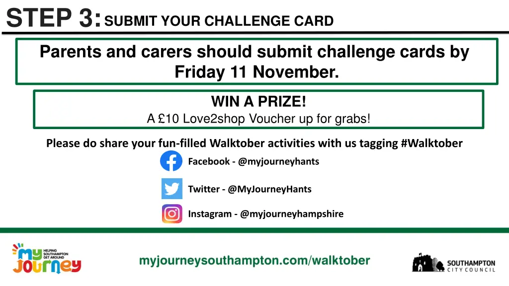 step 3 submit your challenge card