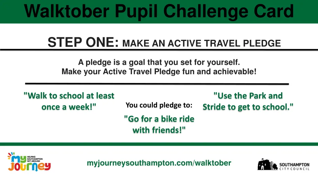 walktober pupil challenge card