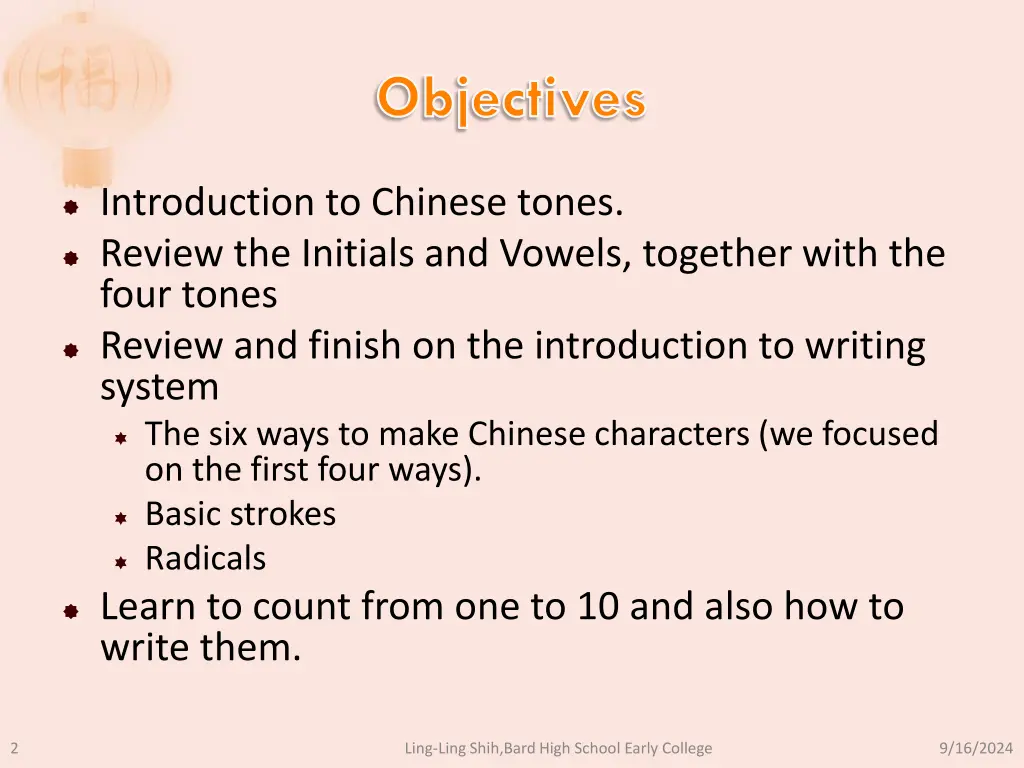 objectives