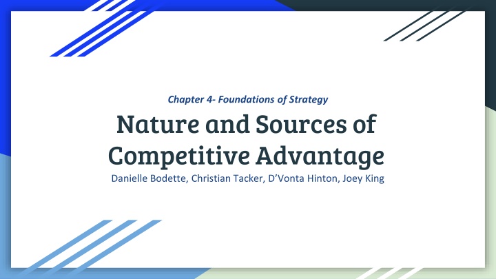 chapter 4 foundations of strategy