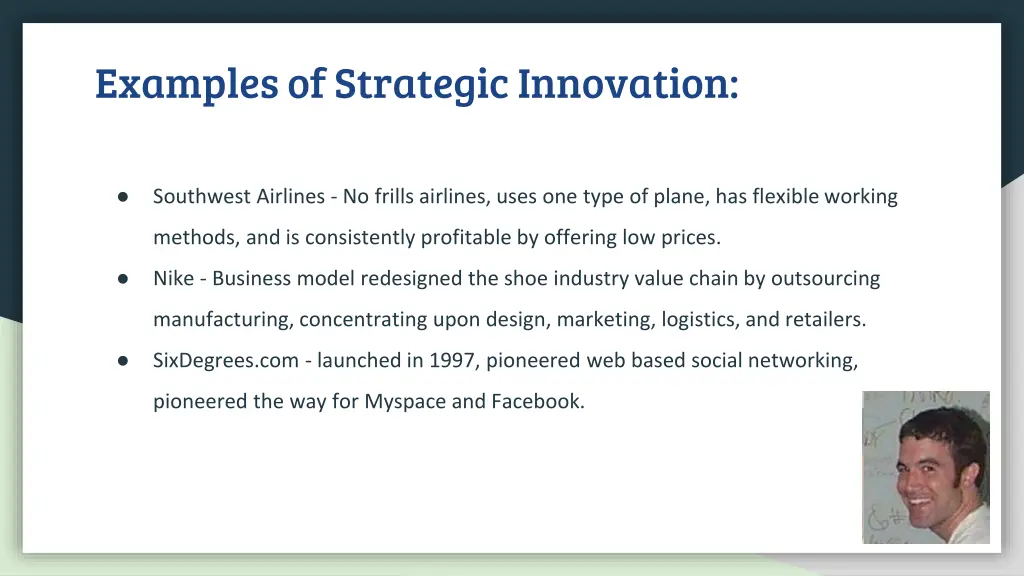 examples of strategic innovation