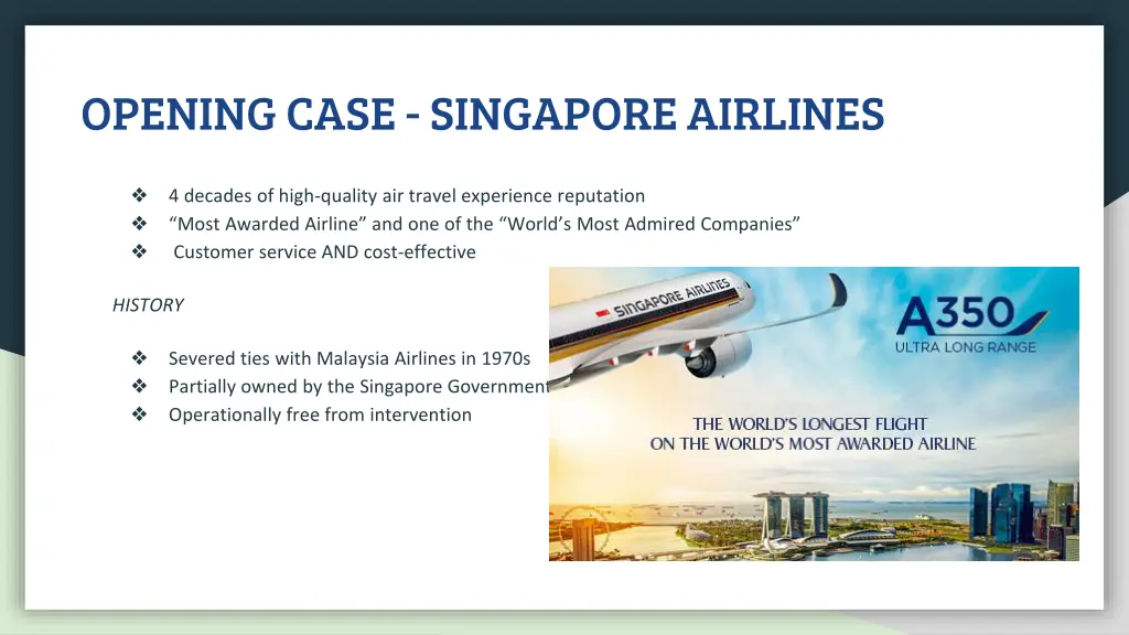 opening case singapore airlines