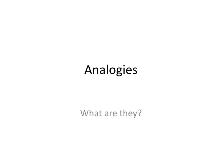 analogies