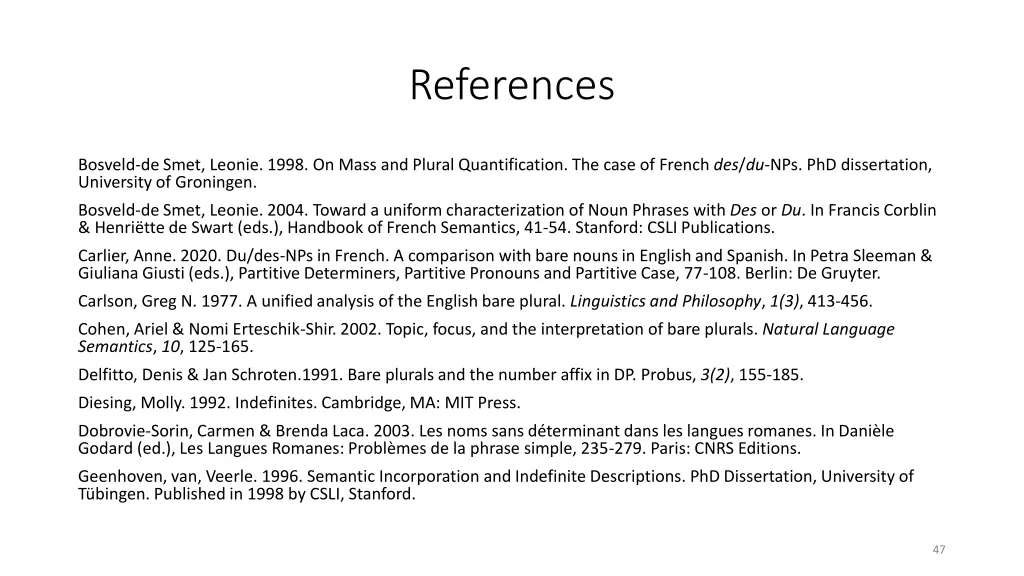 references