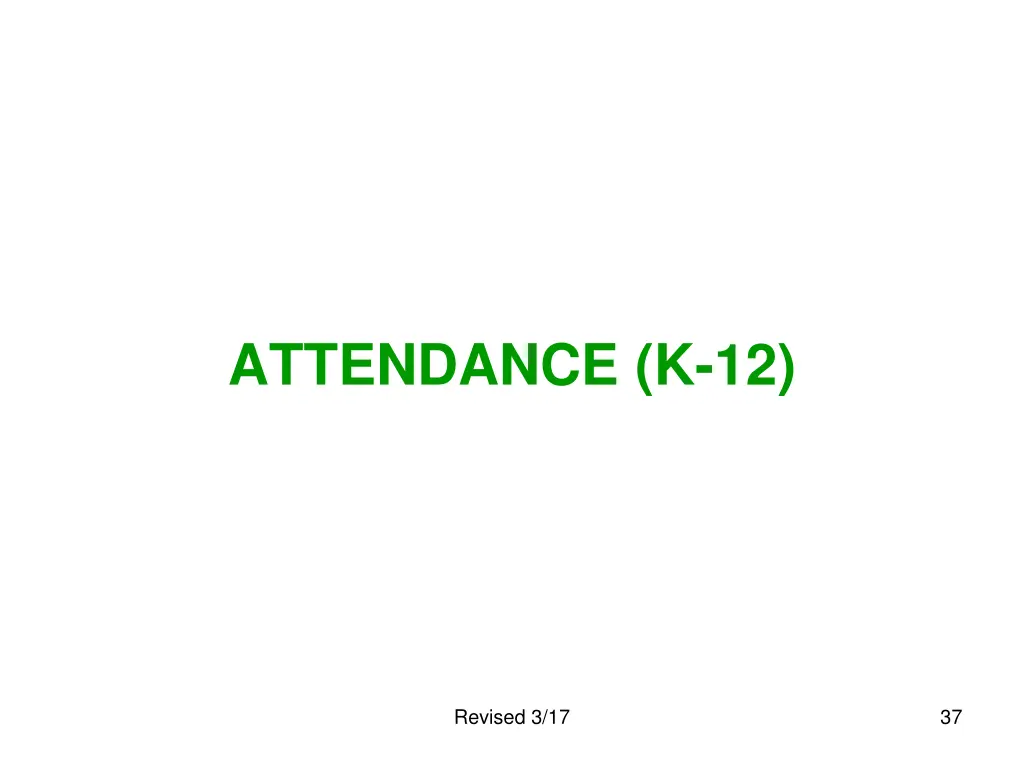 attendance k 12