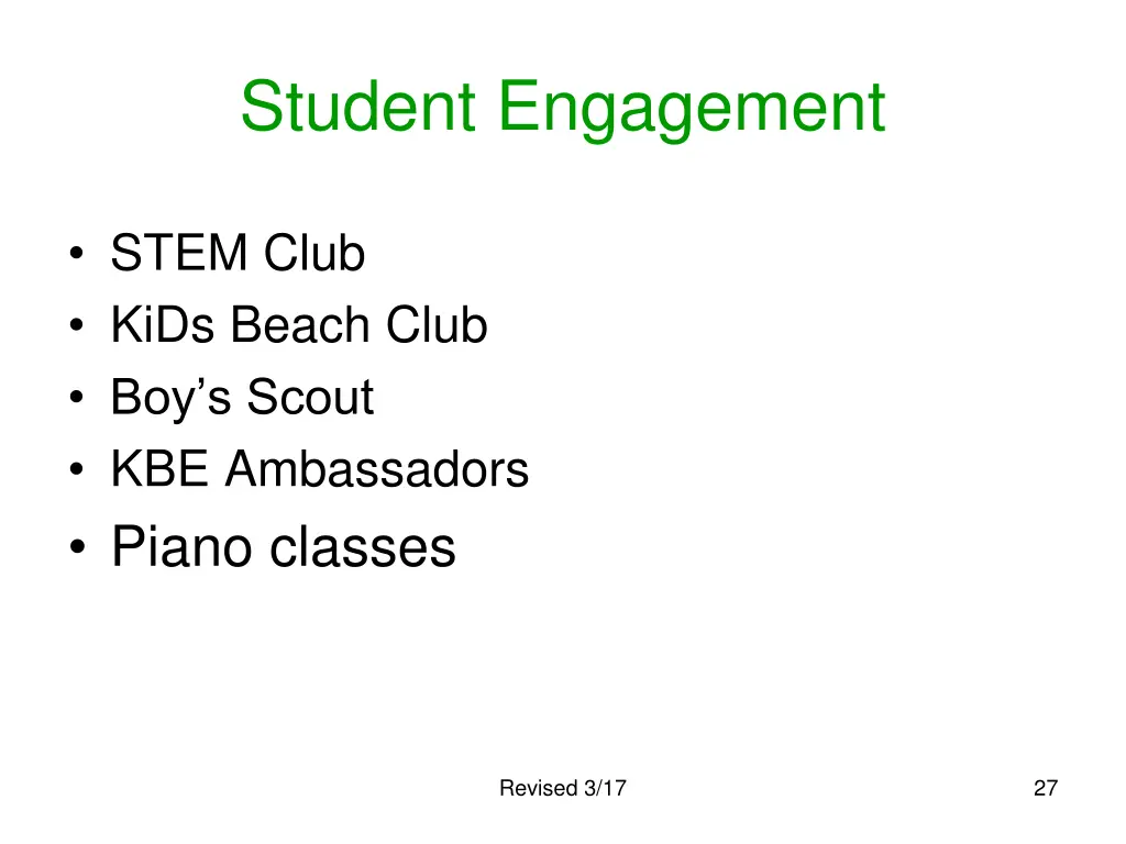 student engagement