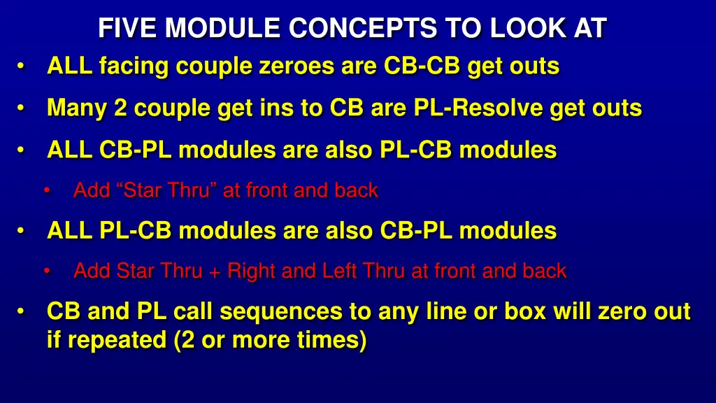 five module concepts to look at all facing couple