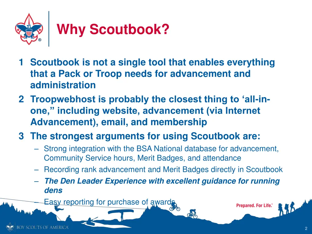 why scoutbook