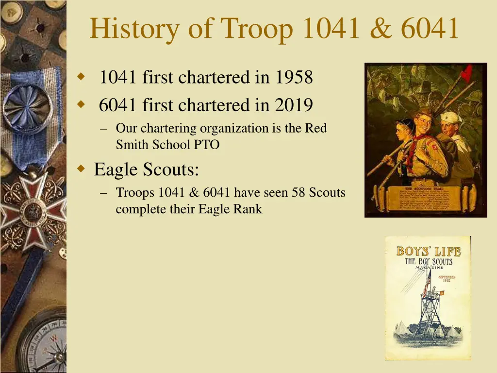 history of troop 1041 6041