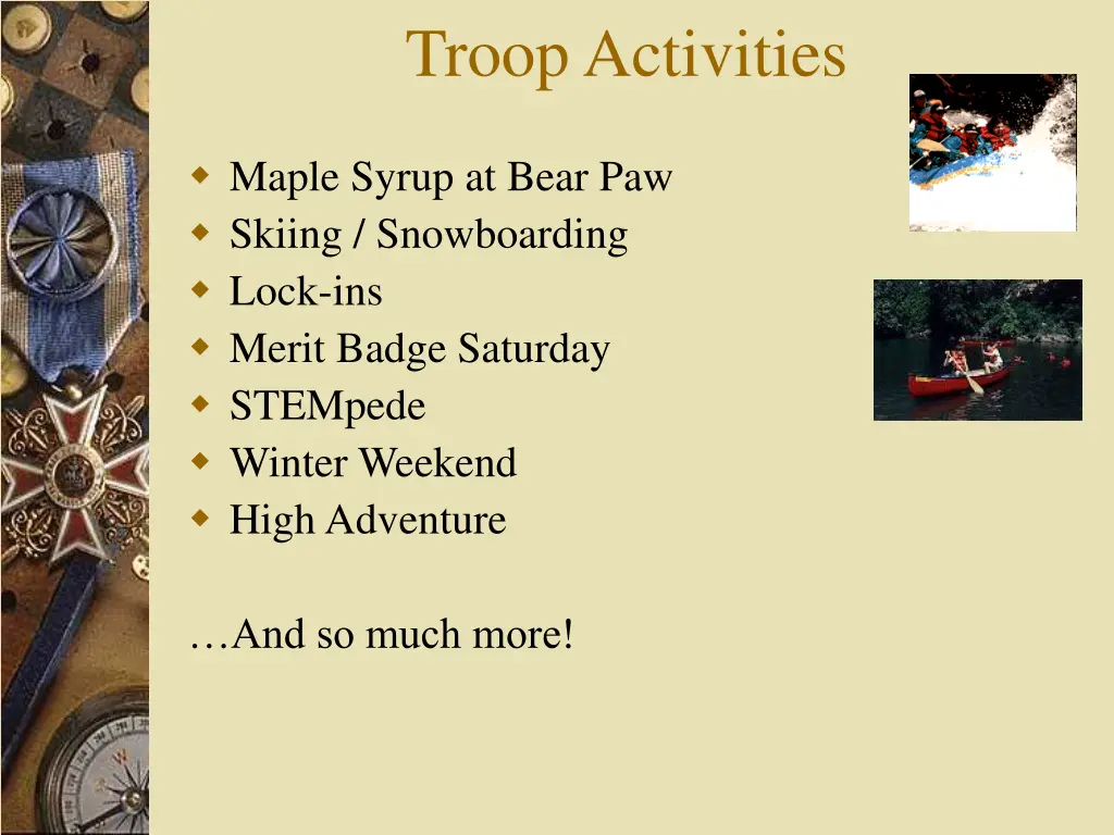 troop activities