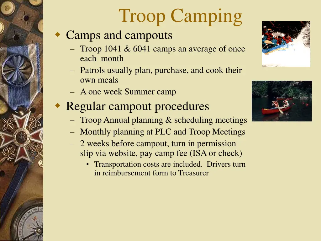 troop camping