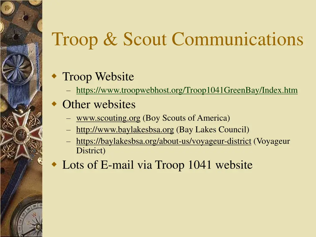 troop scout communications