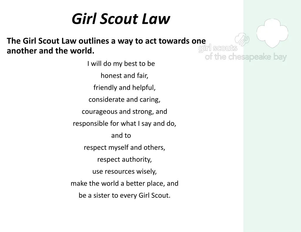 girl scout law