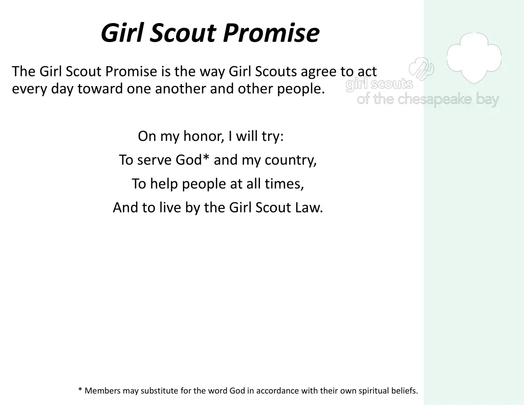 girl scout promise