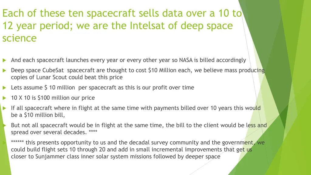 each of these ten spacecraft sells data over