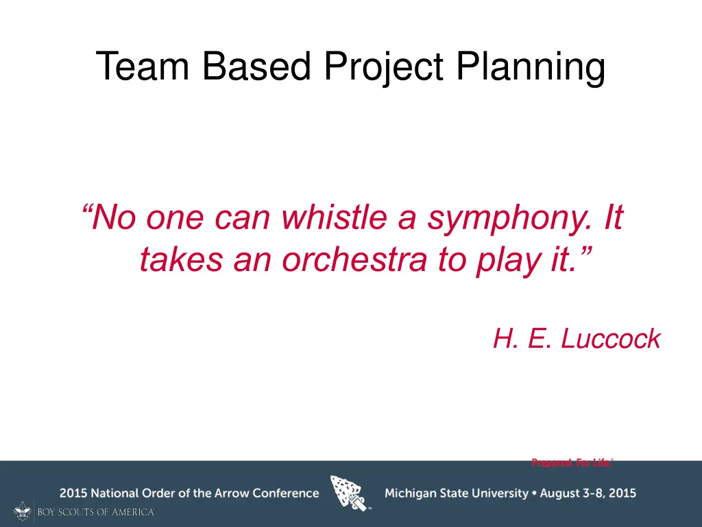 team based project planning