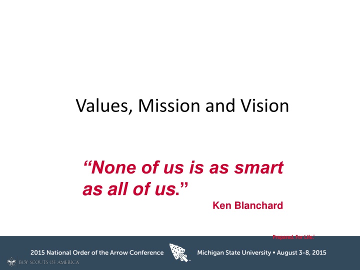 values mission and vision