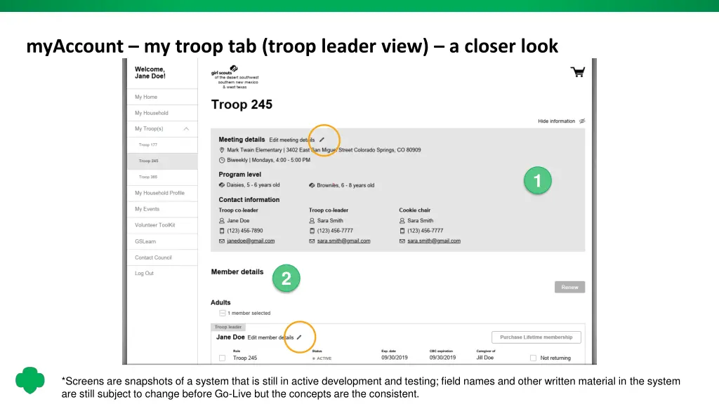 myaccount my troop tab troop leader view a closer