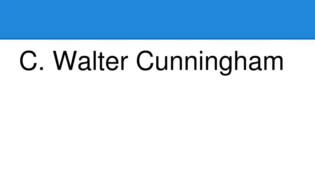 c walter cunningham