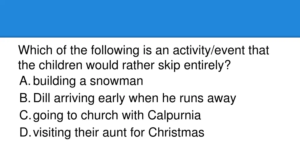 which of the following is an activity event that