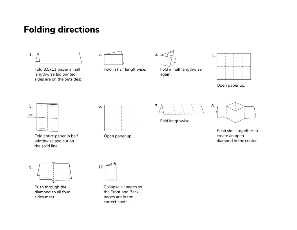 folding directions